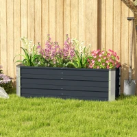 Outsunny verhoogd bed 125cm x 47cm x 40cm(m-9)