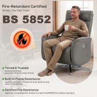 HOMCOM Power Recliner Chair, Swivel Electric Reclining Chair with Type C+USB, Recliner Armchair with Footrest, Dark Grey(m-8)