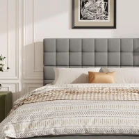 Elegant Upholstered Bed with Hydraulic Lift, Sturdy Storage Bed with 3 Storage Drawers, 202L x 148W x 100H cm, Grey(m-8)