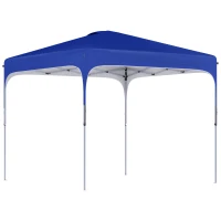 Outsunny 3 x 3 (M) Pop Up Gazebo, UPF 50+ Foldable Canopy Tent with Carry Bag with Wheels and Four Leg Weight Bags, Height Adjustable for Outdoor Garden Patio Party, Blue(m-14)