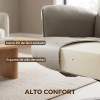 HOMCOM Sillón Relax Reclinable con Reposapiés Respaldo Alto Giratorio 360° Reposabrazos Beige Gris(m-7)