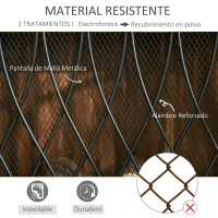HOMCOM Pantalla Protectora de Chimenea Plegable de 3 Paneles con Bisagras y Estructura de Metal Decorativa 126x3x80 cm Negro(m-6)