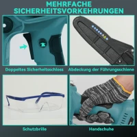 Outsunny 2-in-1 Mini Kettingzaag 580W met Accu van 8000mAh, Veiligheidsvergrendeling, 8 Inch, 42 x 29 x 10,5 cm, Blauw(m-7)