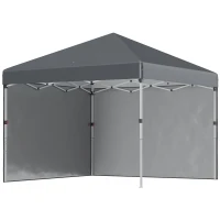 Outsunny Tonnelle barnum de jardin pop-up pliant réglable en hauteur protection UV 30+ 2 parois latérales sac de transport inclus(m-1)