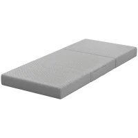 HOMCOM Materac składany 200 x 90 cm, 15 cm, składany materac, przenośny materac podłogowy z pralnym pokrowcem, certyfikat Oeko-Tex(m-1)