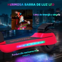 SPORTNOW Patinete Eléctrico Plegable de +6 Años Motor 120 W Autonomía 6 KM MAX 10 KM/H Ruedas de 5" - 5,5" Altura Ajustable Rojo(m-6)