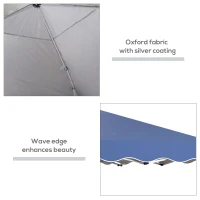 Outsunny 3 x 3cm Adjustable Height Pop-Up Gazebo, with Bag - Blue(m-18)