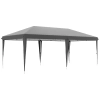 Outsunny 6 x 3 m Pop-Up Steel Frame Gazebo Grey(m-1)