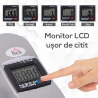 HOMCOM Bicicletă de Exerciții Compactă cu Rezistență Reglabilă și Ecran LCD pentru Antrenament la Domiciliu(m-6)