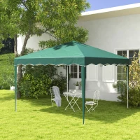 Outsunny 3 x 3cm Adjustable Height Pop-Up Gazebo, with Bag - Green(m-21)