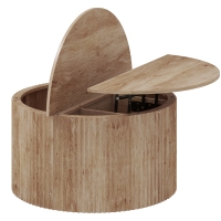 HOMCOM Höhenverstellbarer Couchtisch, Wohnzimmertisch mit verstecktem Fach und Soft-Close Klappplatte, Naturholz