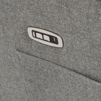 HOMCOM Poltrona relax elettrica girevole e reclinabile in tessuto con poggiatesta e USB, grigio(m-7)