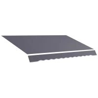 Outsunny Telo di Ricambio per Tenda a Bracci Retrattile in Poliestere Anti UV da 3.6x2.5 m, Grigio(m-10)