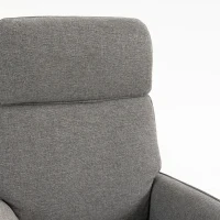 HOMCOM Poltrona relax elettrica girevole e reclinabile in tessuto con poggiatesta e USB, grigio(m-6)