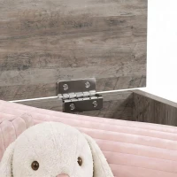 HOMCOM Panca contenitore con coperchio ribaltabile e cerniere di sicurezza, 80x40x45 cm, grigio(m-6)