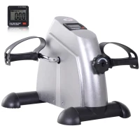 HOMCOM Bicicletă de Exerciții Compactă cu Rezistență Reglabilă și Ecran LCD pentru Antrenament la Domiciliu(m-11)