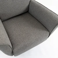 HOMCOM Poltrona relax elettrica girevole e reclinabile in tessuto con poggiatesta e USB, grigio(m-9)