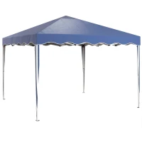 Outsunny 3 x 3cm Adjustable Height Pop-Up Gazebo, with Bag - Blue(m-1)