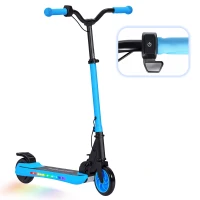 SPORTNOW Patinete Eléctrico Plegable de +6 Años Motor 120 W Autonomía 6 KM MAX 10 KM/H Ruedas de 5" - 5,5" Altura Ajustable Azul(m-11)
