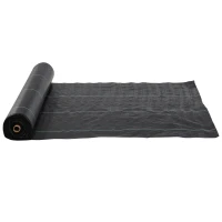 Outsunny 2m x 100m Heavy Duty Weed Control Membrane, Weed Membrane for Landscaping Driveway Gravel Artificial Grass Lawn Underlay, Black(m-11)