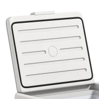 Outsunny 16,8 Liter campingkoelkast, auto-koelkast, koelbox met LED-weergave, AC- en DC-adapter, stille werking, Crèmewit(m-12)