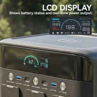 HOMCOM Portable Power Station with LiFePO4 Battery, 1.5H Fast Charge, Camping Power Pack with 600W AC/USB-A & USB-C Output(m-8)