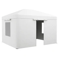 Outsunny Vervangend dak voor paviljoen, vervangende luifel, weerbestendig, 360 x 300 x 270 cm, wit(m-1)