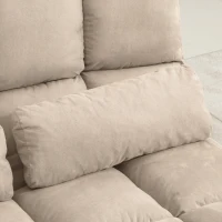 HOMCOM 2-in-1 Vloerstoel met Verstelbare Rugleuning, 102 x 73 x 60 cm, Beige(m-13)