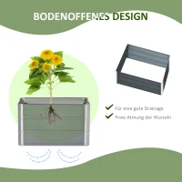 Outsunny Verhoogd Bed Stalen Tuinbed Planter Planter Handschoenen(m-4)