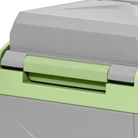 Outsunny 12 liter compressor koelbox elektrische koelbox met aansluiting koelhoudfunctie Grijs+Groen(m-10)