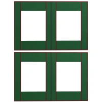 Outsunny Set of Two 295cm Replacement Canopy Walls - Green(m-1)