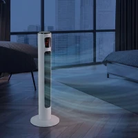 HOMCOM Ventilador de Torre Silencioso 45W con Control Remoto 3 Velocidades 3 Modos Temporizador 10H Oscilación 70° Blanco(m-9)