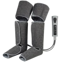 HOMCOM Leg Massager with Heat, Compression, 3 Auto Modes & 3 Intensities,  Foot and Calf Massage Machine(m-1)