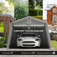 Outsunny Tente garage carport dim. 6,2L x 3,3l x 2,4H m acier galvanisé robuste PE haute densité 150 g/m² imperméable anti-UV(m-4)