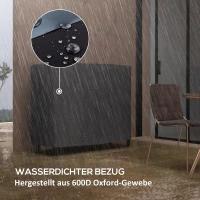 Outsunny Brandhoutrek, 0,33 m³, met Draagtas & Hoes, Metalen frame, tot 150 kg, 120 x 36 x 99 cm, Zwart(m-4)