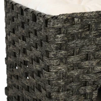 PawHut 2-Tier Wicker Cat House, Handwoven Rattan Cat Bed with Washable Cushions, Indoor Kitten Condo Hideaway(m-11)