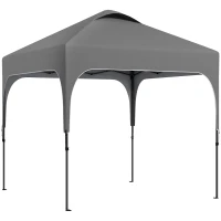 Outsunny Tonnelle de jardin Pop-up pliant 2,5 x 2,5 m hauteur réglable tissu Oxford anti UV50+ châssis acier sac de transport(m-1)