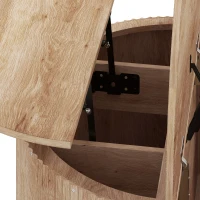 HOMCOM Table basse relevable, table de salon avec compartiment caché et plateau à fermeture douce, bois naturel(m-14)