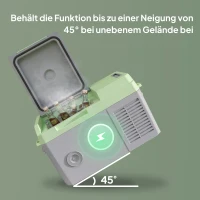 Outsunny 12 liter compressor koelbox elektrische koelbox met aansluiting koelhoudfunctie Grijs+Groen(m-7)
