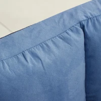 HOMCOM Vloersofa Slaapsofa, opklapbaar, verstelbare rugleuning, 102 cm x 73 cm x 60 cm, Blauw(m-10)