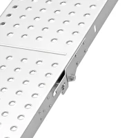HOMCOM Lot de 2 Rampes de Chargement Pliantes avec Poignées et Surface Antidérapante, Charge Max. 400 kg, 180 x 25,5 cm, Argent(m-12)