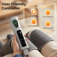 HOMCOM Leg Massager with Heat, Compression, 3 Auto Modes & 3 Intensities,  Foot and Calf Massage Machine(m-7)
