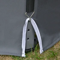 Outsunny 3.8m x 3.2m Pop Up Gazebo Hexagonal Canopy Tent Outdoor Sun Protection with 6 Mesh Sidewalls, Hand Bag, Grey(m-8)