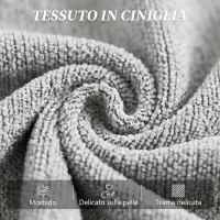 HOMCOM Divano Letto 2 Posti 2 in 1 con 2 Cuscini Sfoderabili, Braccioli e Seduta Imbottita, in Ciniglia, Grigio Chiaro(m-6)