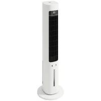 HOMCOM Raffrescatore d'Aria Evaporativo, 3L Serbatoio, 48° Oscillazione, 3 Velocità e Modalità, Bianco(m-1)