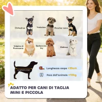 PawHut Passeggino per Cani Pieghevole con Copertura Antipioggia, Ruote Girevoli e Cuscino Lavabile, Blu(m-4)