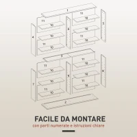 HOMCOM Mobile Libreria porta CD a 16 Ripiani dal Design Moderno in Legno, 106.5x24x126.3 cm, Naturale(m-7)