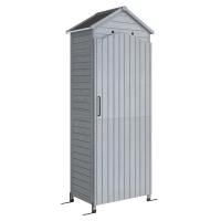 Outsunny Gartenschrank Holz extra hohe Geräteschuppen mit verstellbar Ablage magnetisch Tür galvanisiert Dach Belüftung