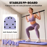 SPORTNOW 5-in-1 Opvouwbare Push Up Bars met Weerstandsbanden, Elleboogkussens & Push-upgrepen, Draagbaar(m-7)