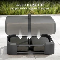 Outsunny Base per Ombrellone Riempibile con Sabbia 80 kg/Sabbia Bagnata 90 kg, per Pali di Ombrelloni da Ø48 mm, Nero(m-7)